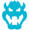 Bowser, the final boss of Mario in cyan color, is the logo of the webapp.